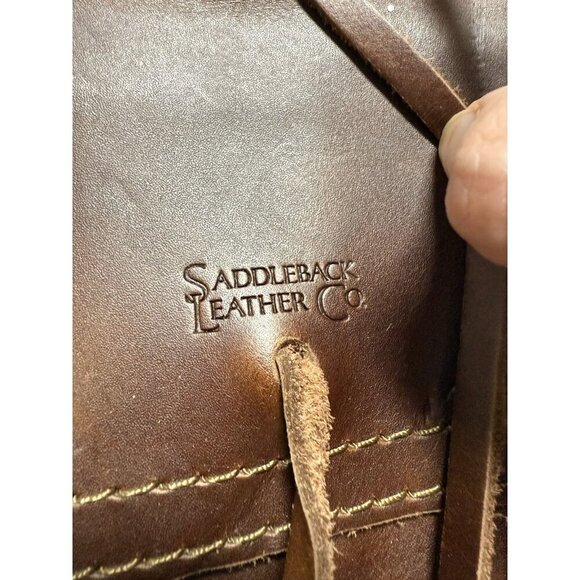 VTG Saddleback Leather Satchel Strap Small Messenger Bag Mens - Picture 3 of 10